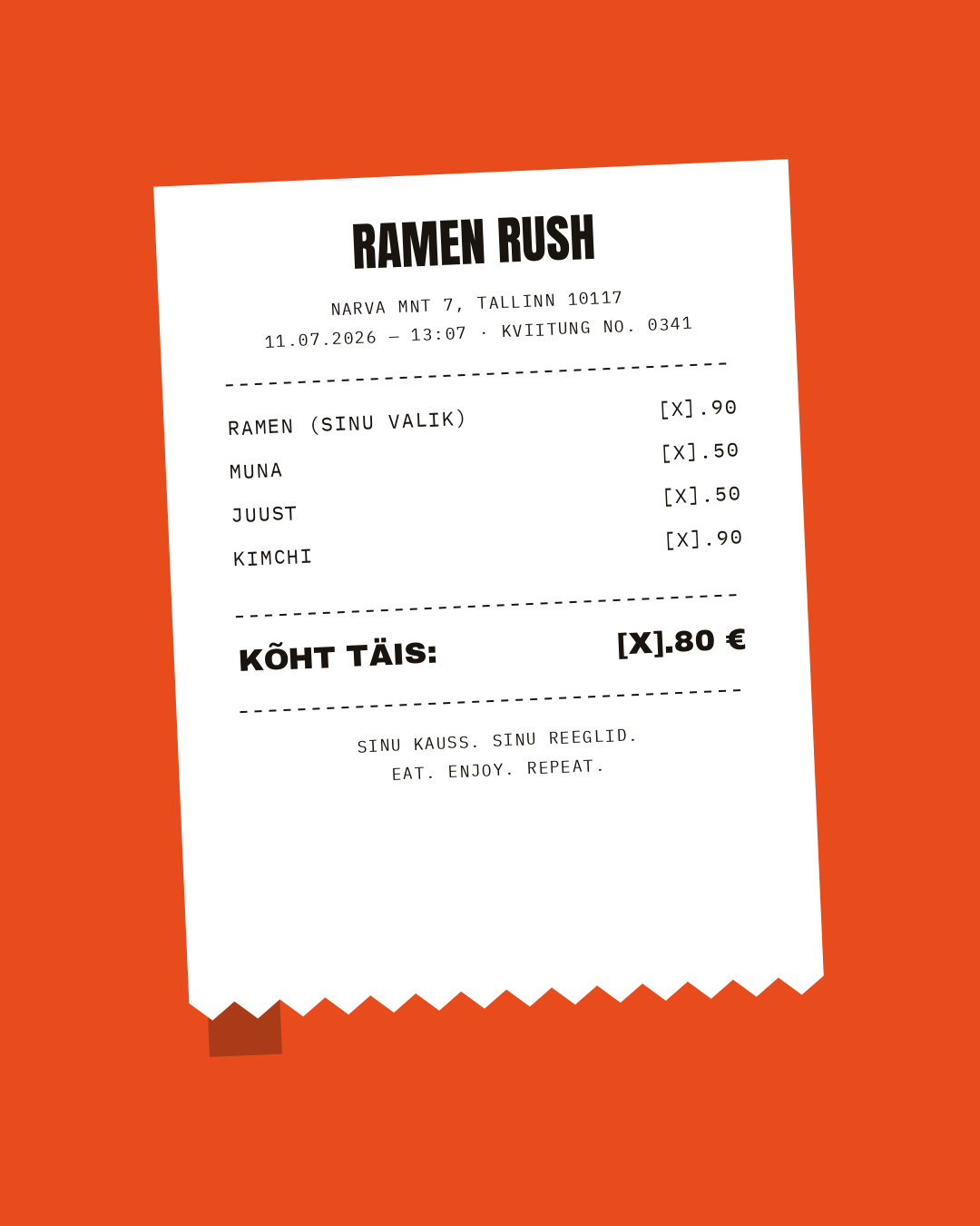 Receipt poster